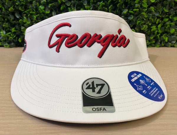 Men's 47 brand Georgia Bulldogs OSFA White Visor