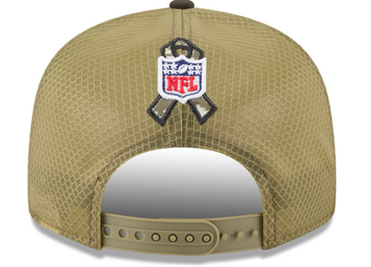 Jacksonville Jaguars  Men's New Era Dark Green 2025 Salute to Service Split Panel 9FIFTY Snapback Hat