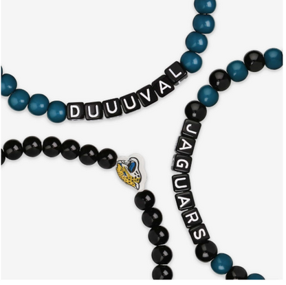 Jacksonville Jaguars FOCO 3 Pack Beaded Friendship Bracelet