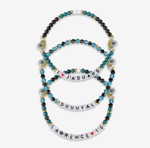 Jacksonville Jaguars FOCO Trevor Lawrence Jacksonville Jaguars 3 Pack Player Friendship Bracelet