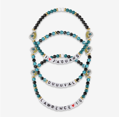 Jacksonville Jaguars FOCO Trevor Lawrence Jacksonville Jaguars 3 Pack Player Friendship Bracelet