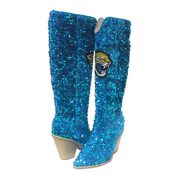 Jacksonville Jaguars Cuce Ladies Knee-High Sequin Boots