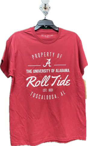 NCAA Alabama Crimson Tide 'Property of' Red tee
