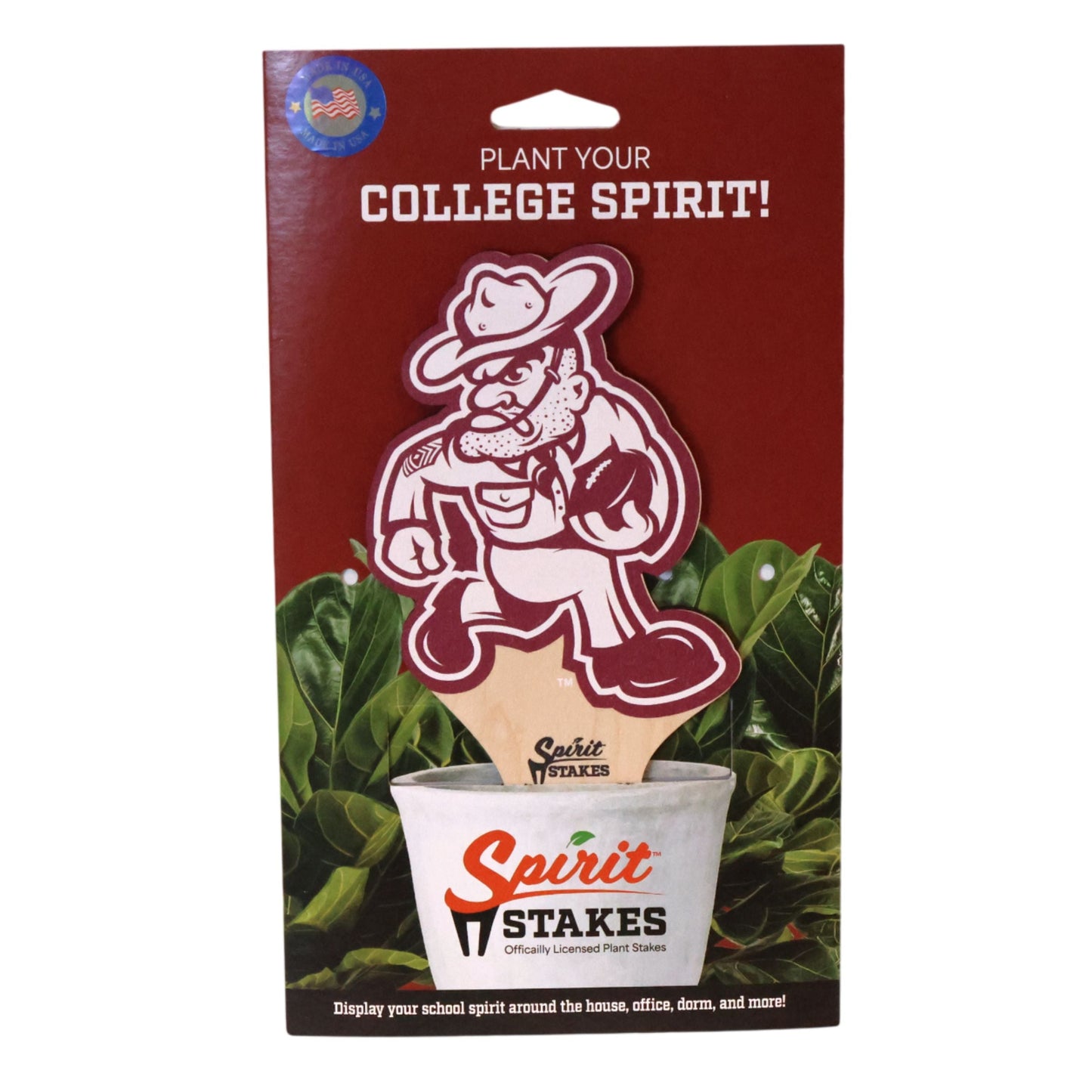 Texas A&M Football Sarge Color Plant Stake