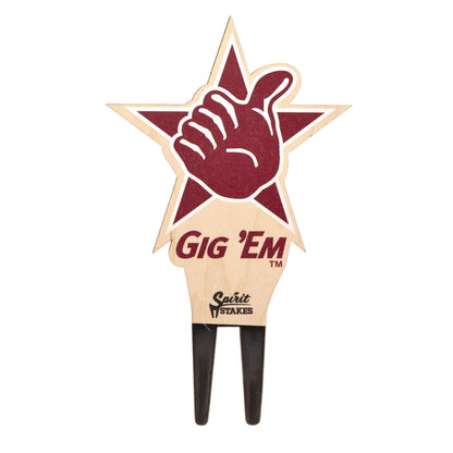 Texas A&M Gig 'Em Color Plant Stake