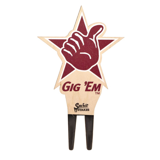 Texas A&M Gig 'Em Color Plant Stake