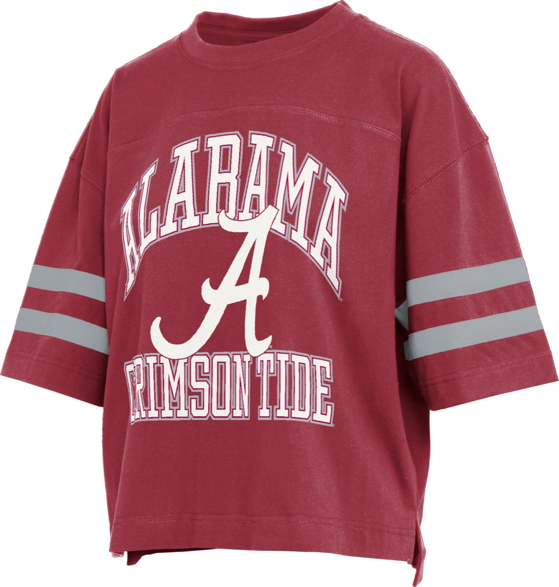 NCAA Alabama Crimson Tide Pressbox Wayne Tyler Crimson Oversized Jersey Top