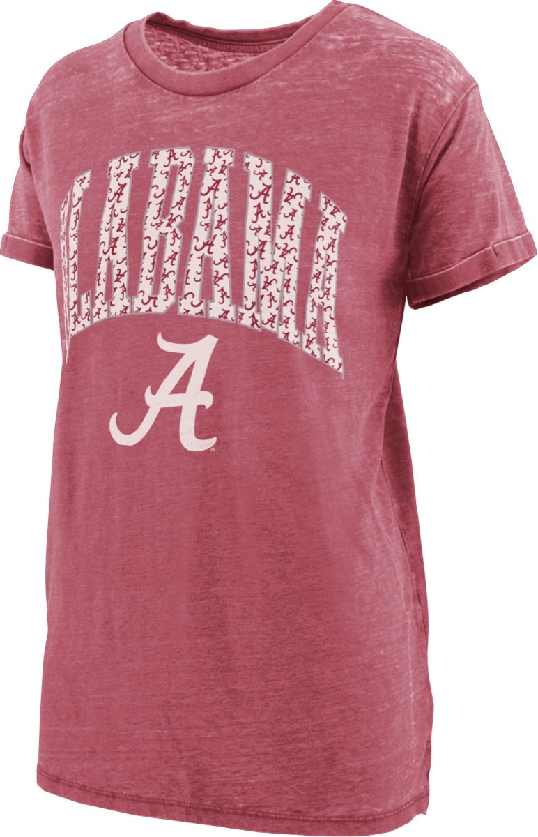 NCAA Alabama Crimson Tide Pressbox New Haven Crimson Boyfriend Tee