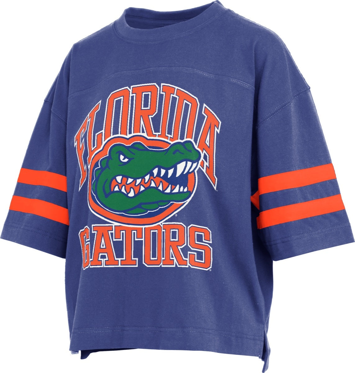 NCAA Florida Gators Pressbox Wayne Tyler Royal Oversized Jersey Top