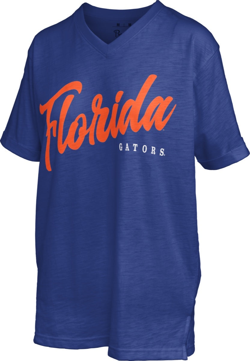 NCAA Florida Gators Pressbox Hometeam Royal V-Neck Slub Top