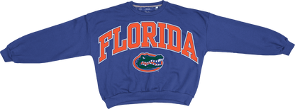 Royal Florida Gators crewneck sweatshirt with a team graphic, by Pressbox