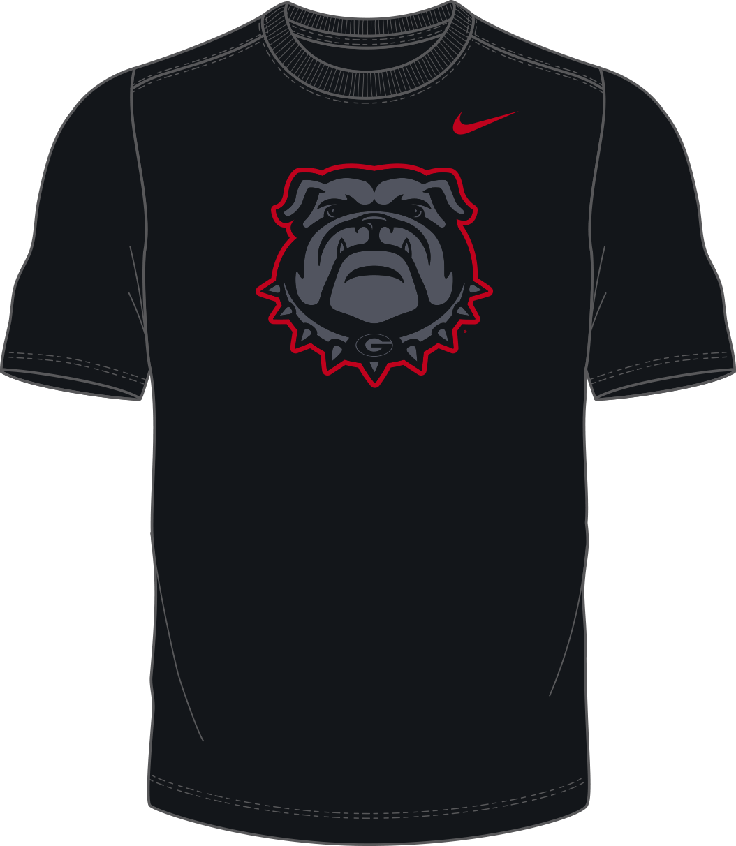 NCAA Georgia Bulldogs Nike Men's Legend Color Pop Logo Tee (Black)