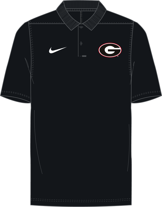 NCAA Georgia Bulldogs Nike Men's Victory Polo Primary Logo (Black)