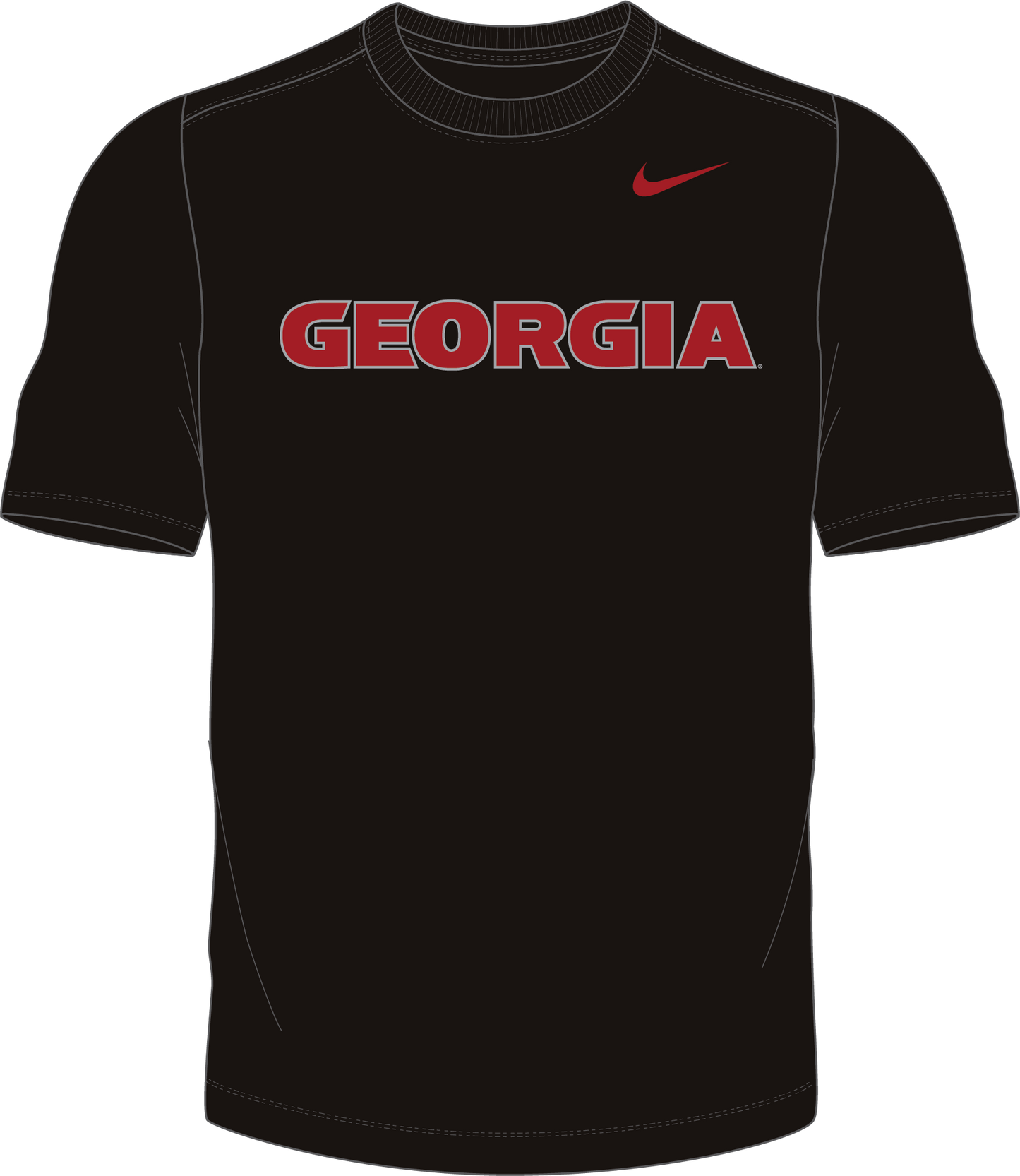 NCAA Georgia Bulldogs Nike Men's Legend Primary Wordmark Tee (Black)