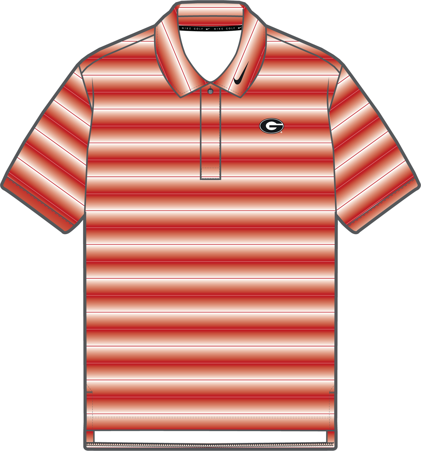 NCAA Georgia Bulldogs Nike Men's Primary Logo Par Stripe Polo
