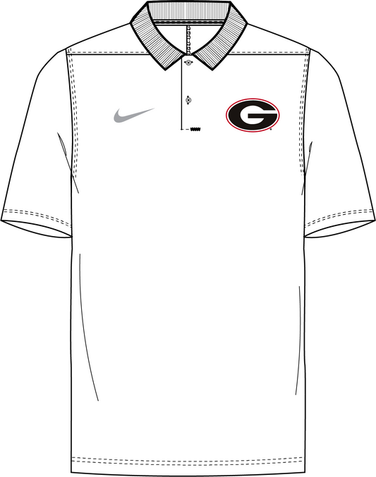NCAA Georgia Bulldogs Nike Men's Victory Polo Primary Logo (Red/Black)