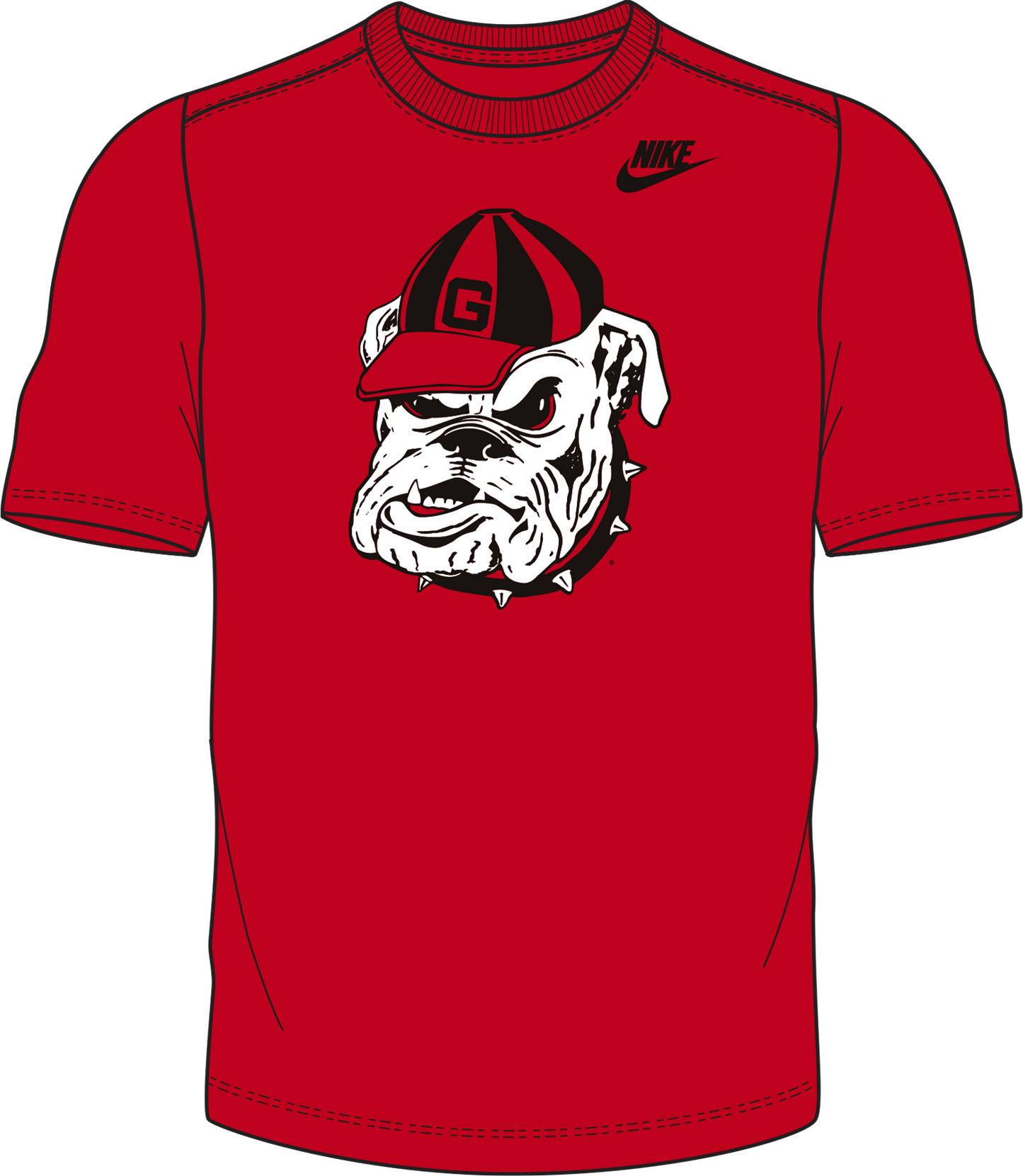 NCAA Georgia Bulldogs Nike Men's Legacy Cotton Alternate Logo Tee (Red)