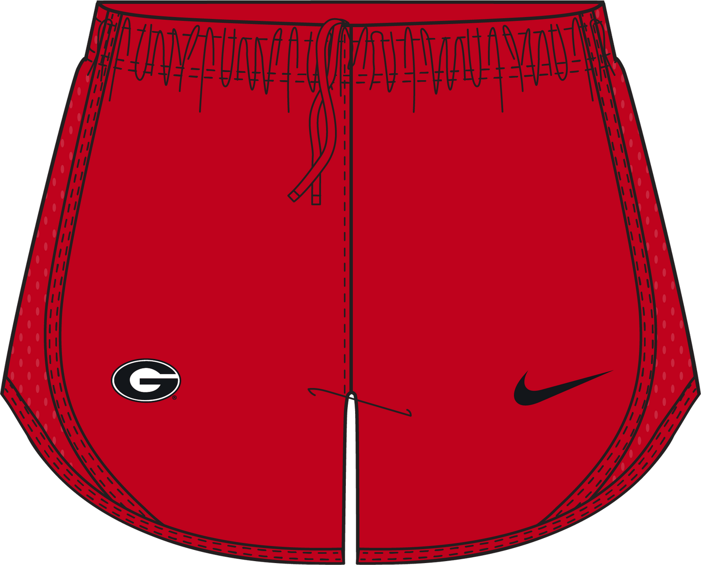 NCAA Georgia Bulldogs Nike Women's Tempo Short