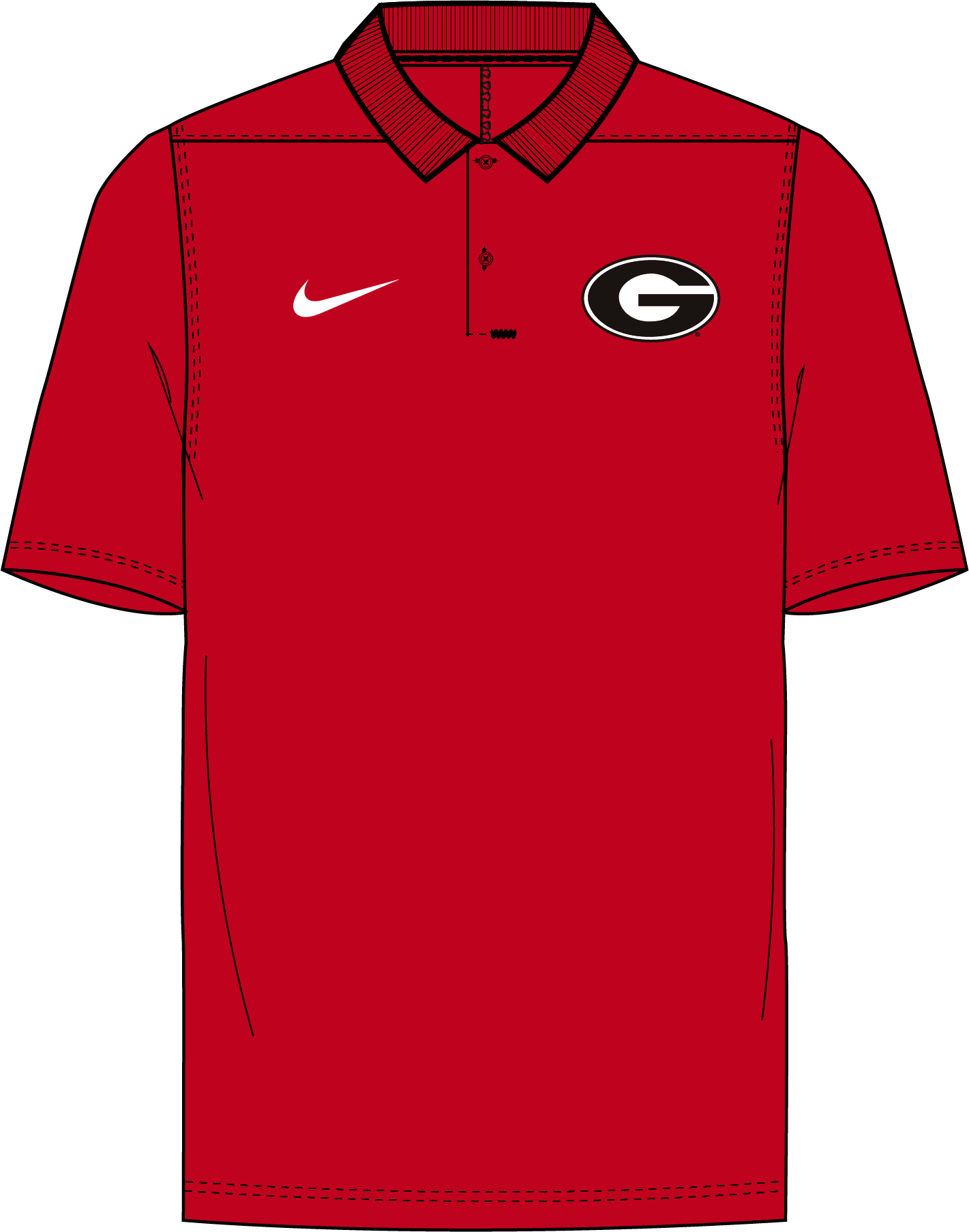 NCAA Georgia Bulldogs Nike Men's Victory Polo Primary Logo (Red)