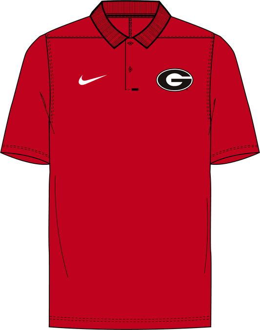 NCAA Georgia Bulldogs Nike Men's Victory Polo Primary Logo (Red)