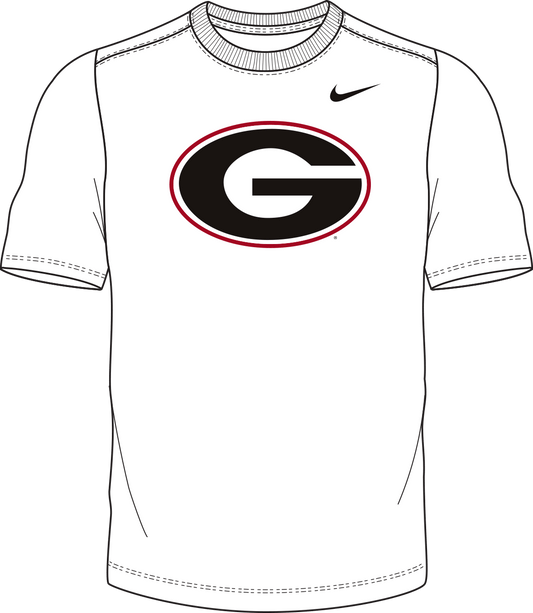NCAA Georgia Bulldogs Nike Men's Cotton Primary Logo Tee (Alt Black)