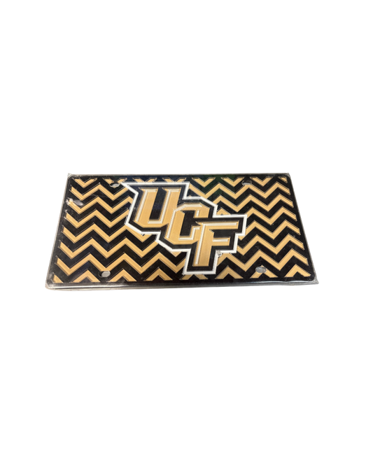 UCF Knights Stockdale Chevron Acrylic Laser Cut License Plate
