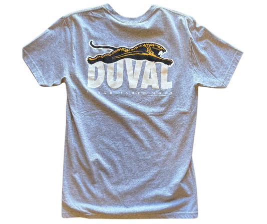 Jacksonville Generation Jaguars Men's Leaping Duval Grey T-Shirt