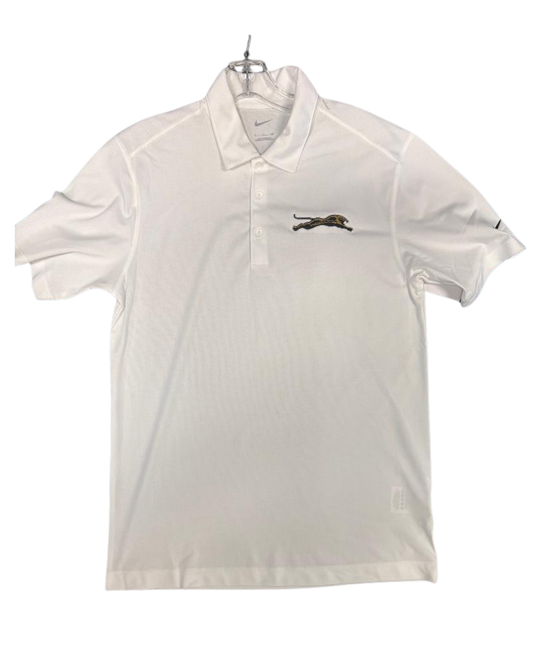 Jacksonville Jaguars Nike Men's Leaping Jaguars Polo - White