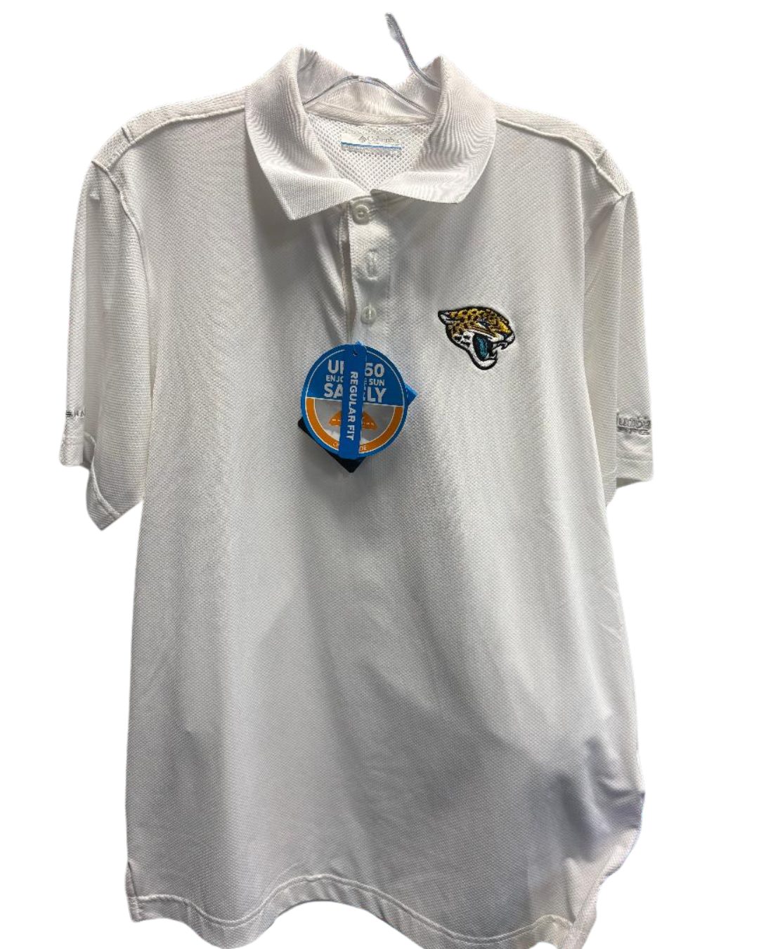 Jacksonville Jaguars Columbia Men's Low Drag Offshore Polo - White