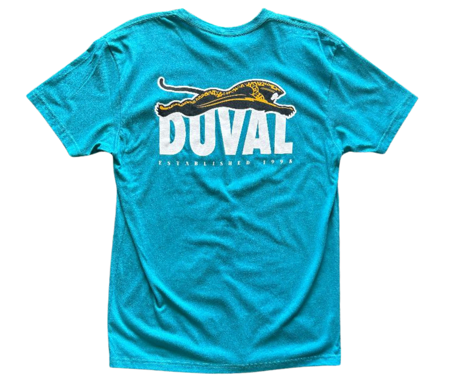 Jacksonville Generation Jaguars Men's Leaping Duval Teal T-Shirt