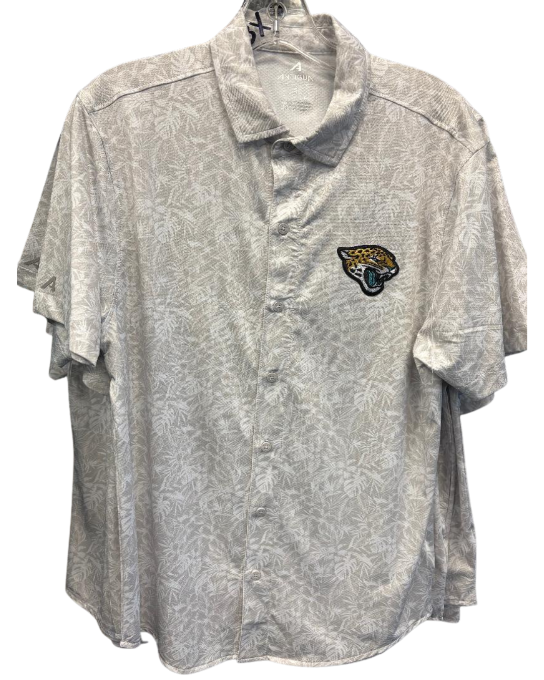 Jacksonville Jaguars Antigua Men's Resort Full Button Down Polo -Hawaiian Print