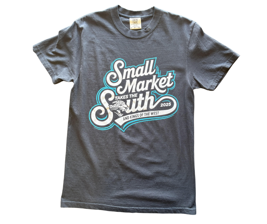Small Market Takes the South 2025 Prints R Us Black T-Shirt