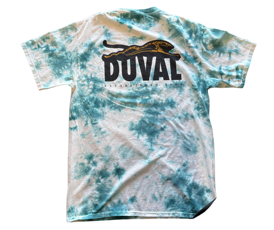 GenJag Jacksonville Leaping Duval White Tie-Dye Throwback T-Shirt