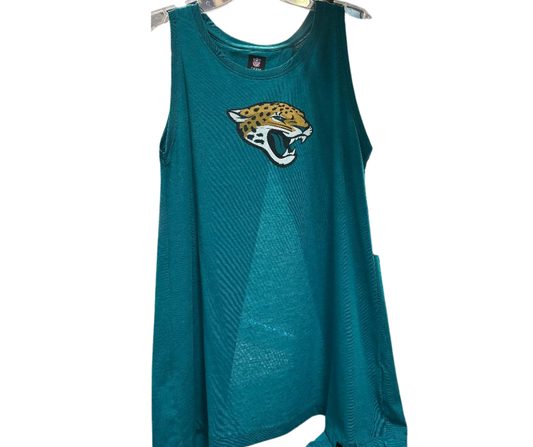 Jacksonville Jaguars New Era Women's Teal Open Back Tank