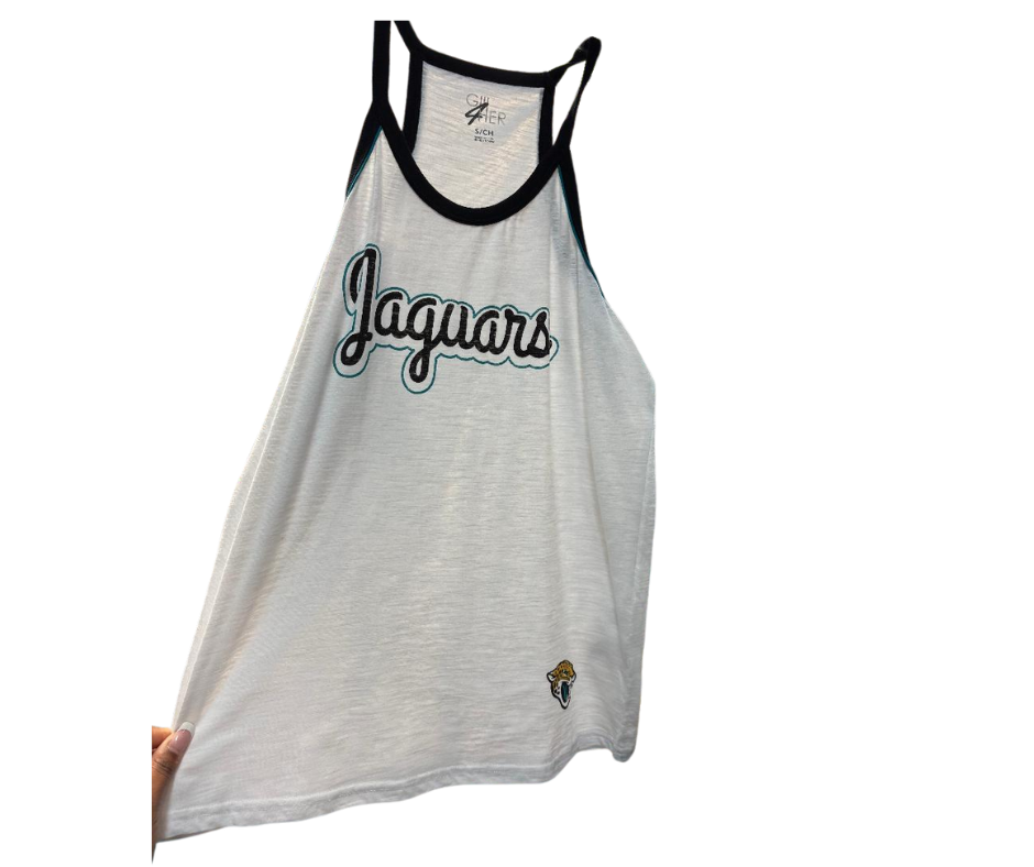 Jacksonville Jaguars GIII Women's All white Tank Top