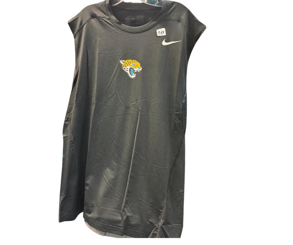 Jacksonville Jaguars Nike Pro Men's Fitted All Black Muscle Tank