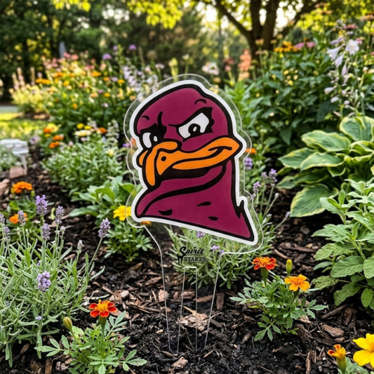 Virginia Tech Hokie Head Garden Sign