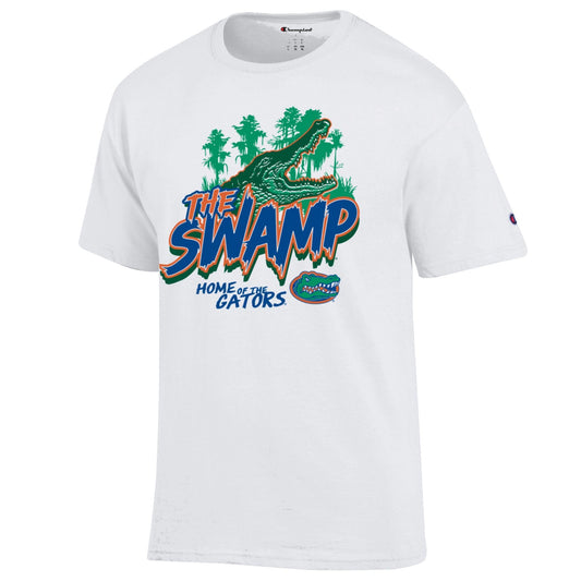 Florida Gators Men's Champion The Swamp Home of the Gators White Tee