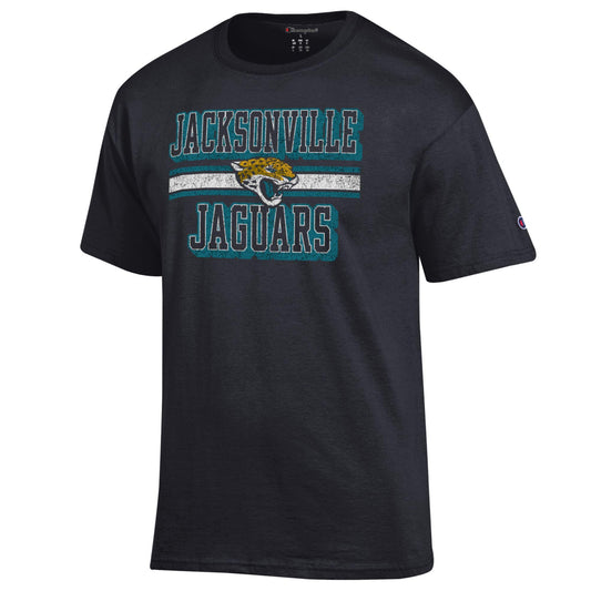 Jacksonville Jaguars Champion Brand straight line Black Tee