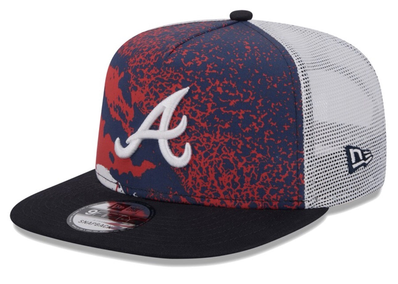 Atlanta Braves MLB New Era Navy Court Sport 9Fifty Snapback Hat
