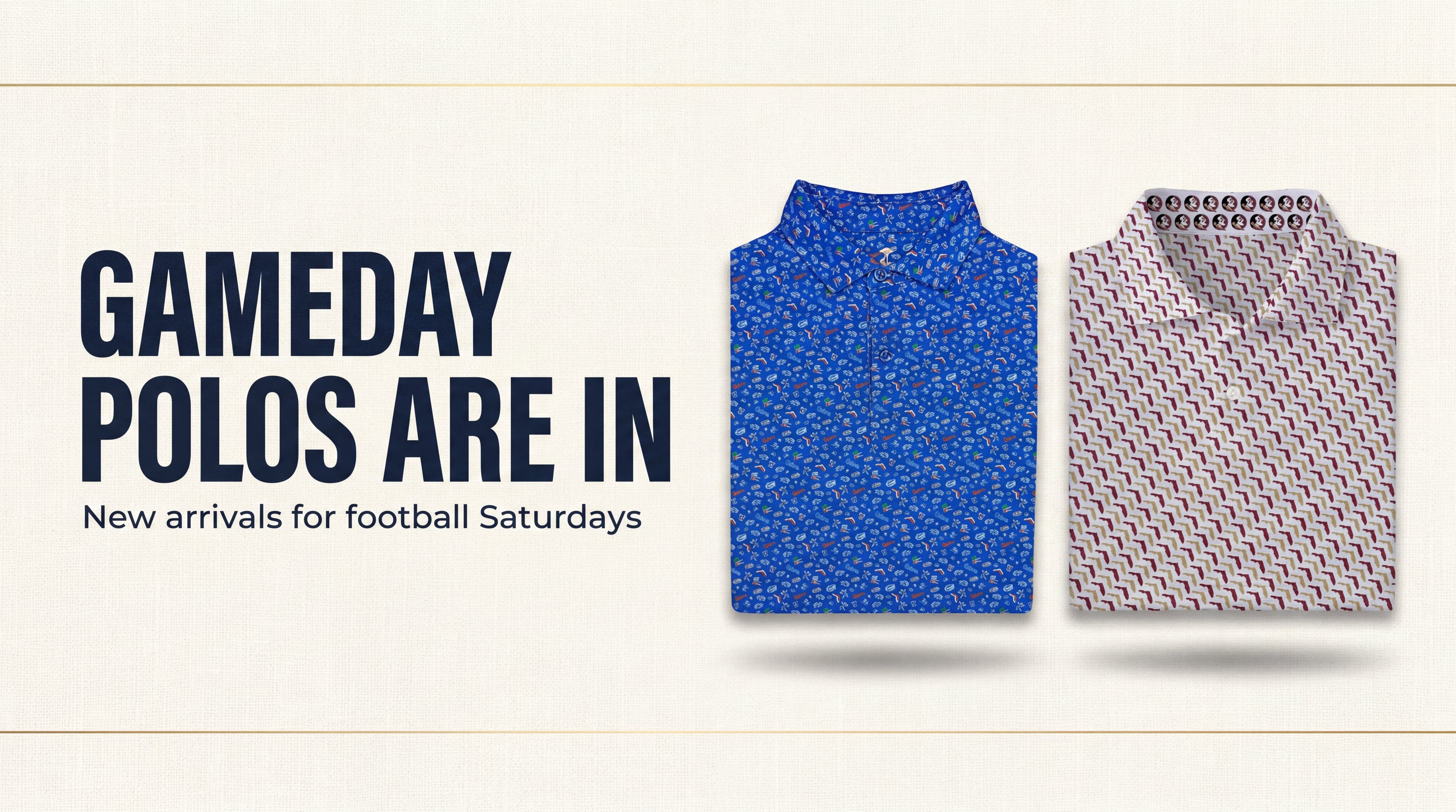 Gameday Polos Are In - new arrivals for football Saturdays