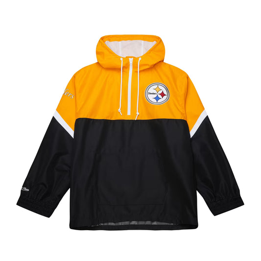 Pittsburgh Steelers Mitchell & Ness Men's Tie Breaker Lightweight Windbreaker Anorak Black Jacket