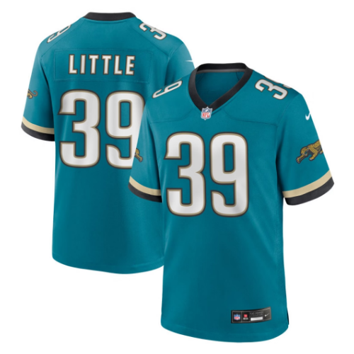 Men's Nike Cam Little Teal Jacksonville Jaguars Prowler Throwback Game Jersey