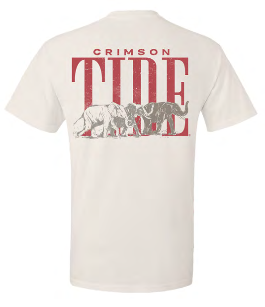 NCAA Alabama Crimson Tide Campus Collection Vintage Tide Comfort Colors Tee Ivory