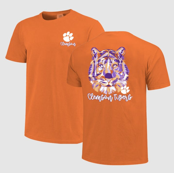 Clemson Tigers Image One Colorful Mascot Tee