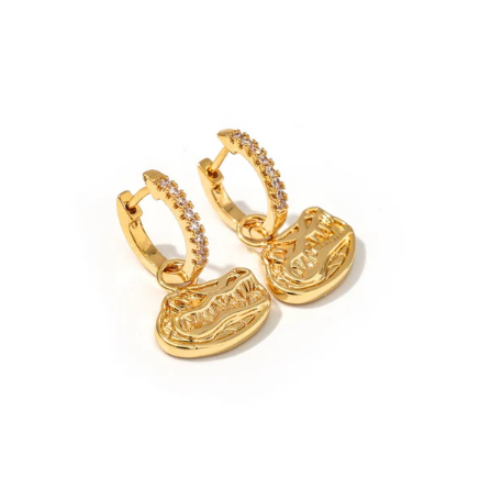 University of Florida Gators Color Shout Stars/Gator Head Gold- 2 Piece Earrings