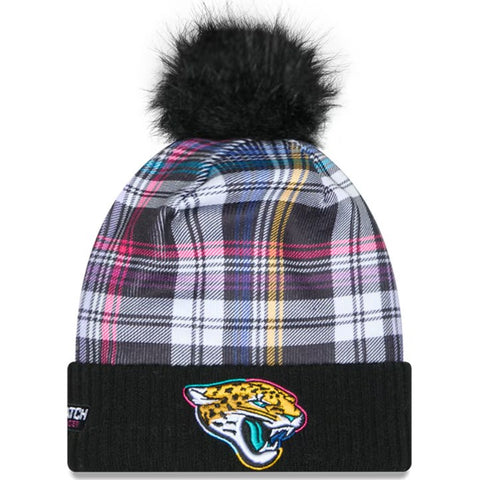 Jacksonville Jaguars New Era 2024 Crucial Catch Cuffed Knit Hat With Pom