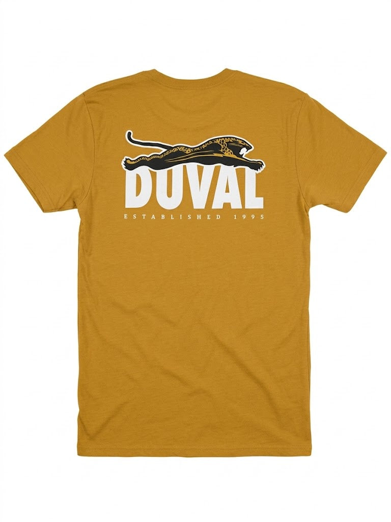 GenJag Jacksonville Jaguars 1995 Leaping Jaguar Antique Gold Men's Tee