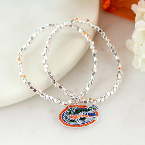 University of Florida Gators Seasons Jewelry Crystal Stretch Bracelet - Gator Head