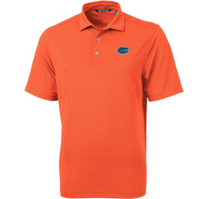 University of Florida Gators Albert Logo Pique Cutter & Buck Polo Orange